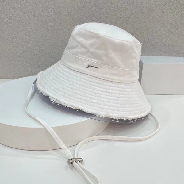 Femmes Designer Bucket Hat Hommes pour l'été de haute qualité Mode Blanc pliable Grand Fedoras Casquette de luxe en plein air plage soleil bord chapeaux