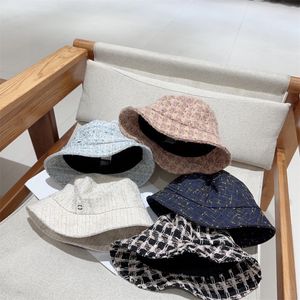 Dames Designer C Bucket Hat Weven Vissershoed Tweed Brede Rand Hoeden Luxe Vissershoeden Mode Schipperspet Casual Petten Veelzijdig Fedora