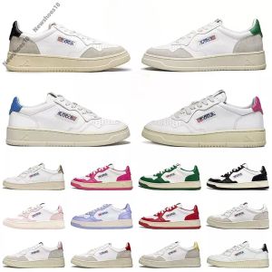 Femmes Designer Chaussures décontractées Autrage Médaillée Sneaker Action Chaussures AUTRIES USE USIPE TWO TONE CUIR SUEDE SUID