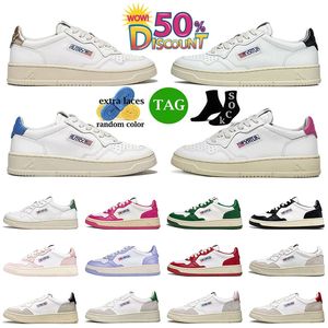 Femmes Designer Casual Chaussures Autrys Médaillé Sneaker Action Chaussures Autries USA Supérieure En Cuir Bicolore En Daim Bas Rose Golden Panda Lows Mocassins Plateforme Femme Baskets