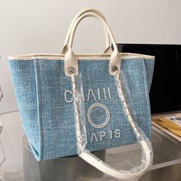 Sac de concepteur pour femmes sac fourre-tout sac à main sac à main avec des sacs de boutique en toile perle avec portefeuille en cuir portefeuille sur un sac d'ordinateur portable de livre de chaîne