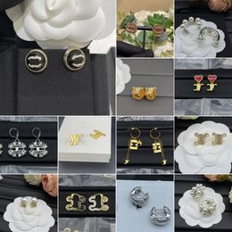 Boucles d'oreilles concepteurs matériaux en laiton aiguilles sierles anti-allergiques de marmite perle marque d'oreille boucles dames fêtes d'anniversaire cadeaux bijoux exquis