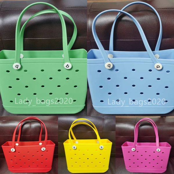 Femmes Designer Eva Bogg Sac Sacs De Plage De Luxe D'été Trou Fourre-Tout Grand Shopping Mode Panier En Plastique Lady Stockage Lavable Grand Silicone Tourbière Sac À Main Eco Jelly Bonbons