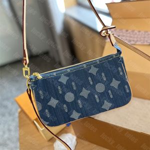 Bolso Hobo de diseñador para mujer, bolso de mano con flor antigua de París, bolso de hombro de lujo a la moda para mujer, bolsos cruzados, bolsos de mezclilla Pochette