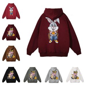 Dames Designer Hoodies Smiley Gezicht Konijn Katten Hond Letter Sweatshirt Hoodie 2024SS Trend Print Lange mouwen Casual Hoody Top High Street Drews House Sweatshirts