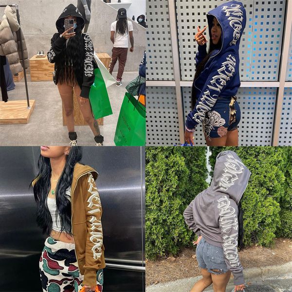 Femmes Designer Sweats à capuche Sweatshirts Articles en gros à manches longues Zipper Lettre Imprimer Veste Manteau Baseball Uniforme Mode Patchwork B10435