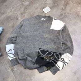 Dames Designer Gebreide Trui Grijze Crey Hals Hoodies Jacquard Knitwear Tops
