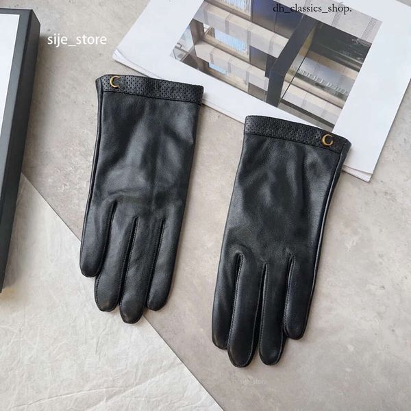 Femmes Designer Mitten Gants en peau de mouton avec boîte hiver luxe en cuir véritable marques gros doigts gant chaud cachemire toucher haute qualité 932