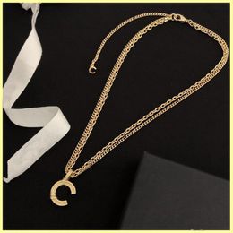 Vrouwen Designer ketting sieraden mode c merkontwerpers kettingen gouden ketting damesheren ketting link diamant ornamenten set 210258d