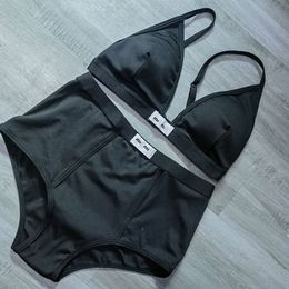 Femmes designer lettre rembourrée Logo appliquée à bikini sexy set divisé 2 pièces de maillot de bain smlxl