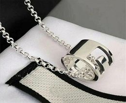 Colar de anel de designer feminino Marca de moda feminina letra g colares de cadeia de círculo de metal lâmina de luxo de luxo weote1468892