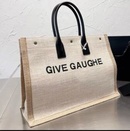 Diseñadora de mujeres Rive Gauche Handbag Bag Shopping Purso Emed Letters Emed Shoulders bolsas de bolsas s