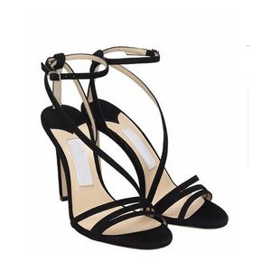 Femmes Designer Chaussures Populaire Strappy LANCE Femmes Sandales Chaussures Soirée Mariée Dame Talons Hauts Bride À La Cheville Bout Ouvert Talons Aiguilles Chaussures Décontractées EU35-43