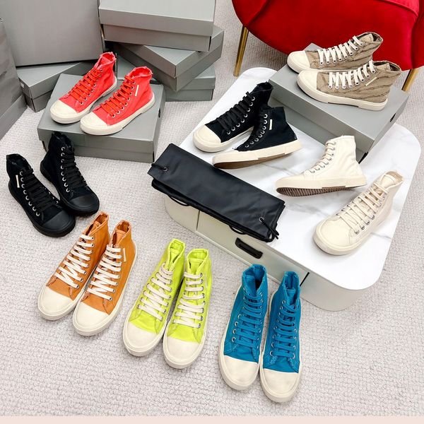 zapatos de mujer diseñador famoso zapatos de hombre zapatillas scarpe 2023 Nuevos zapatos de lona de lujo Zapatos casuales de fondo plano Bota vulcanizada marca botas cortas La mejor calidad