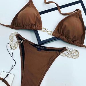 dames designer badpak Italië mode badmode bikini voor sexy bloemenbad bikini's set pakken zwemkleding uit één stuk S-XL