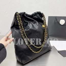 Dames Designer Tote 22Bag Damesmode Schoudertassen Leren handtas Boodschappentas met grote capaciteit Luxe merkketting Tas Gouden Letter Geruite tassen