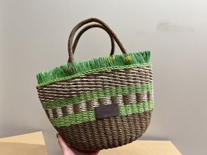 Designer femme sac à bandoulière sous les aisselles sacs de plage raphia sac à provisions lettre de paille fourre-tout de créateur