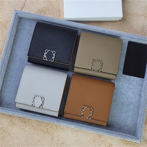 Dames Designer Portefeuilles Mode Lo Kaarthouder Luxe Billfold Merk Meisjes 4 Kleuren Pocketbook Hoge kwaliteit Vrouwelijke Portemonnees Clutch