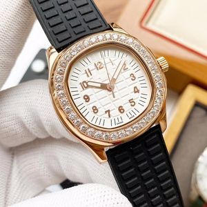 Dames designerhorloges Hoge kwaliteit horloge Diamond Inlay Resin Bond 39 mm roségoud