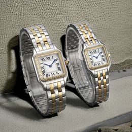 Montres de créateurs pour femmes Montre pour femme de haute qualité Mouvement à quartz Montre de sport saphir Montre de luxe pour femme Réservoir AA Montre carrée Bracelet en acier inoxydable 316L 23 mm et 27 mm