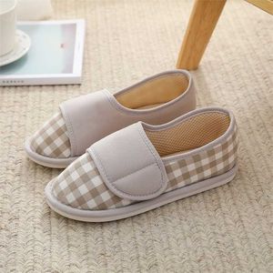 Dames Diabetische slippers Verstelbare sluiting Comfortabele Huis Schoenen Artritis EDEM Breed Comfortabel Cozy Closed Toed 211110