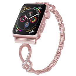 Correa de pulsera de diamantes para mujer para Apple Watch Band Series 8 7 6 SE 5 4 3 Correa desmontable iwatch Ultra 49 mm 41 mm 45 mm 40 mm 44 mm 38 mm 42 mm Cinturón