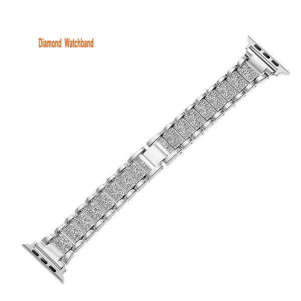 Bracelet réglable en diamant pour femme pour Apple Watch Band Series 8 7 6 SE 5 4 3 2 1 SE Bracelet en métal iwatch Ultra 49 mm 41 mm 45 mm 40 mm 44 mm 38 mm Chaîne Bandes en acier inoxydable