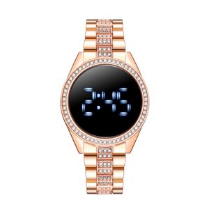 Femmes diamant tactile LED montres mode étanche tendance femme couple montre affichage unique Le cadeau le plus spécial confiture tangan peremp268h