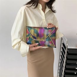 Vrouwen Dinertas PU Dames Clutch Bags Mode Banket Hand Jurk Avond Luxe Telefoon Kleurrijke Envelop Portemonnee 240322
