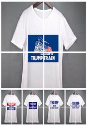 Femmes Donald Trump Train 2020 T-shirt O-Neck Shirt Shirt Shirt USA Flag Keep Aman Great Letter Tops Tee Shirt Ljja38344201003