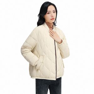 Chaqueta de plumón para mujer, abrigo informal con mangas LG, prendas de vestir cálidas, abrigos de color sólido para otoño e invierno, 25EF # 2023