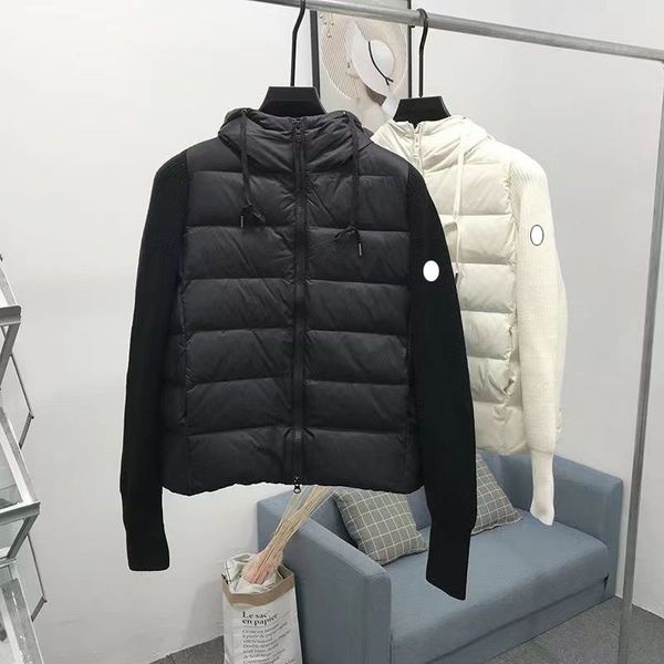 Women Down Jackets Sweaters de lana Catón de cremallera Chaqueta delgada Mangas de mangas largas Diseñador de abrigos cortos SL