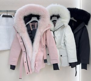 Femmes Down Puffer Jacket Designer Warm Real Fox Fourt Outwear Fashion Hooded Coat Ms Mme Clothes Top Quality