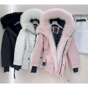 Femmes Down Puffer Jacket Designer Warm Real Fox Fourt Outwear Fashion Hooded Hooded Coat Mme Clothes T Wholesale