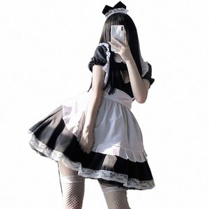 Vrouwen Dr Maid Uniform Leuke Meisjes Sexy Lingerie Cosplay Kostuums Servant Anime Rollenspel Party Stage Lolita Nachtclub Kleding 15wC #