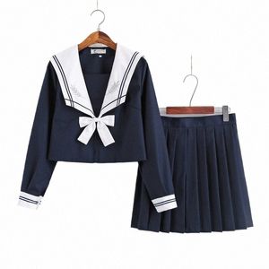 Femmes Dr Suit Set Japon Preppy Style Mignon Kawaii Lycéens Filles Sailor Collar Uniforme v1GD #