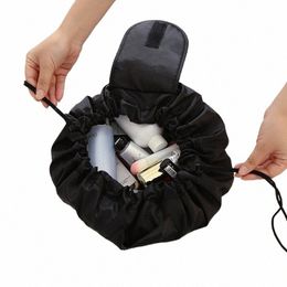 Vrouwen Drawstring Cosmetic Bag Travel Storage Make -uptas Organisator Vrouw Make -Up Pouch Portable Waterproof Toilethal Beauty Case V12G#