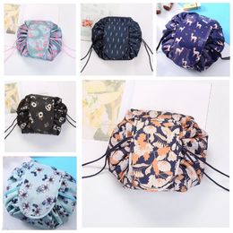 Femmes cordon sac cosmétique voyage stockage maquillage organisateur Nylon femme maquillage pochette Portable étanche toilette beauté sacs