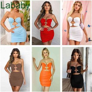 Femmes Robe Deisgner Slim Sexy Hors Épaule Découpé Sans Manches Plissée Fesses Jupe Fête Discothèque Shorts Robes Body XS-XL 6 Couleurs