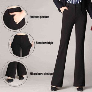 Vrouwen jurk broek pull on stretch broek voor werk kantoor slim fit hoge taille nov99 211124