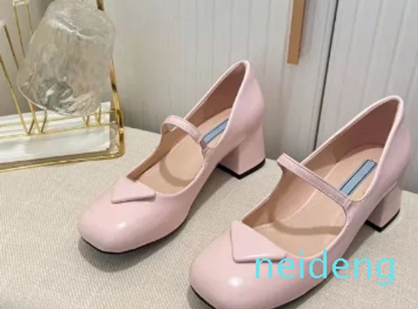 Femmes robe chaussure sandales talons hauts mode paresseux diapositives mocassins talon épais Slingbacks talon dame en cuir décontracté Mary Jane imprimé