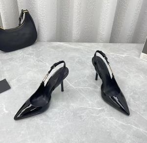 Vrouwen Jurk Schoenen Luxe Hoge Hak Sandaal Vrouwen Sexy Bruiloft Jurk Schoenen Lederen Designer Merk Slingbacks Hoge Hakken Schoen sandaal