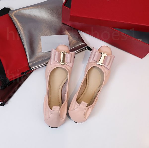 Mocasines de mujer Zapatos de vestir Sandalias Mujer diseñador tacón Zapatos de cuero genuino Fiesta de damas Zapatos de boda Diseñador Ballet Flats Talón Conductor mocasines mulas Diapositiva