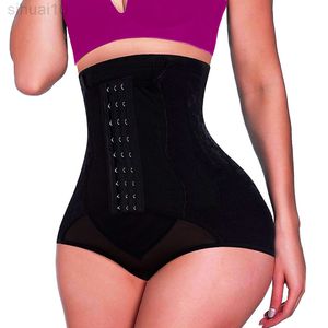 Femmes robe sous-vêtements amincissants ferme ventre contrôle slips avec crochet corps Shaper sans couture Shapewear bout à bout taille haute formateur L220802