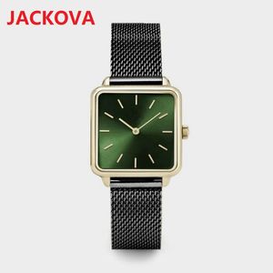 Vrouwen Jurk Kleine Quartz Horloge Vierkante wijzerplaat Designer luxe Polshorloge populaire dame mode horloge roestvrij staal mesh klok Relojes De Marca Mujer