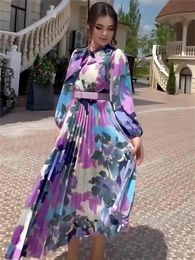 Vestidos de mujeres Dubai Turquía Moda Long Dres Impresión Musulmana Abaya Otoño e Invierno S Vestido de fiesta de la noche Elegante Slim Abayas 240415