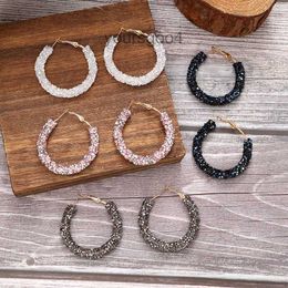Vrouwen oorbellen meisje valentijnsdag mammy cadeau nieuwe glanzende diamanten ring oorbellen vol met diamanten ring oorbellen Koreaanse editie oorbellen en oorbellen