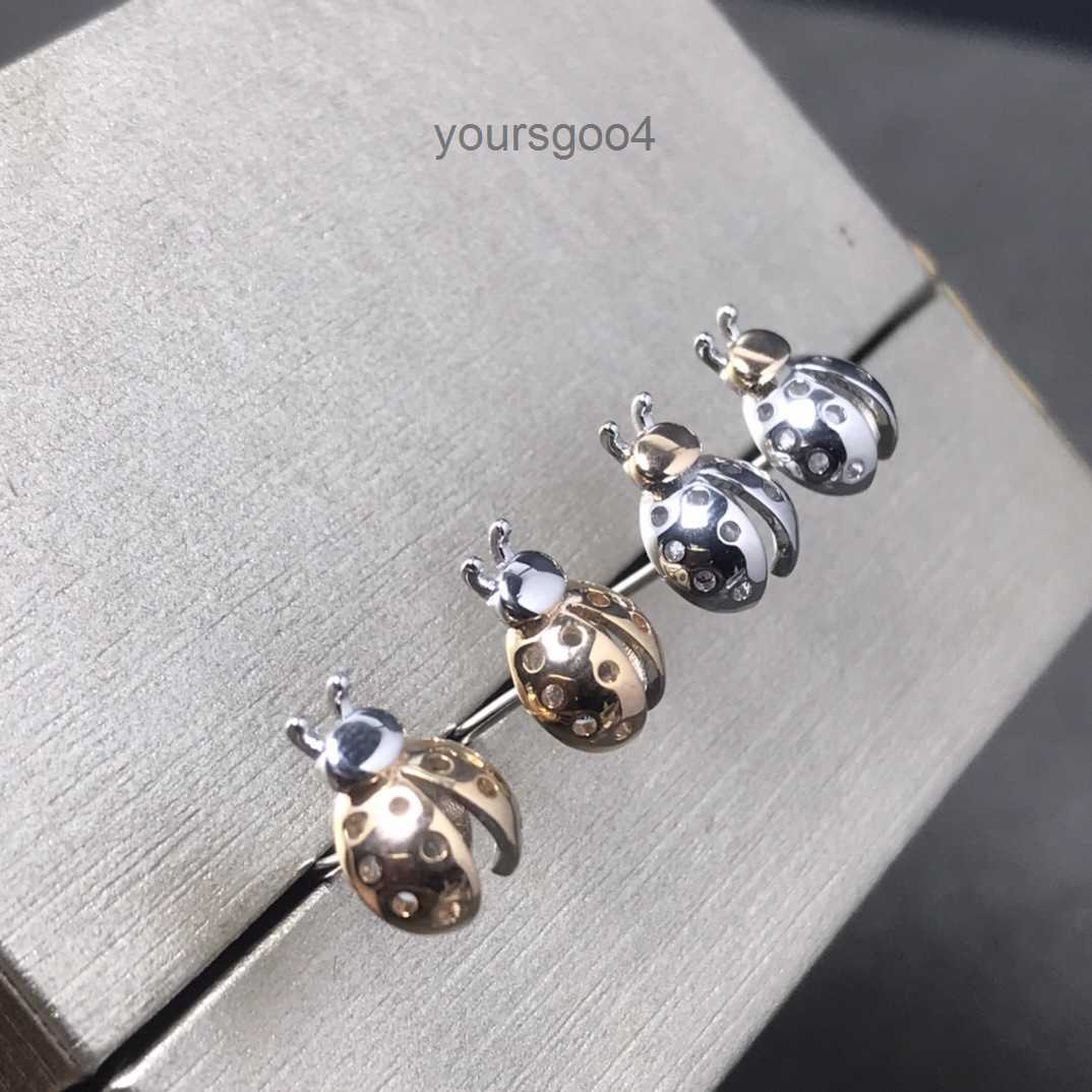Women Earrings Girl Valentines Day mammy Gift Colorful Ladybug Earrings Thick Gold Electroplating Not Easy to Fade 18k Versatile Earrings Live Broadcast