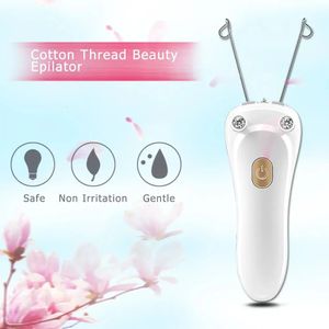 Vrouwen Elektrische Epilator Lichaam Ontharing Defeatherer Katoenen Draad Depilator Dame Scheerapparaat Gezicht Haar Remover Schoonheid 231227