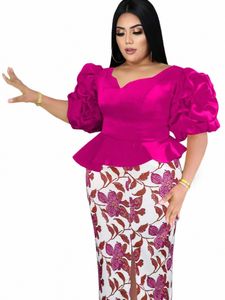 Dames Elegante Blouse Onregelmatige Sexy V-hals Ruches Bladerdeeg Mouw Top Peplum Feest Evenement Avond Prom Lady Shirts Outfit Plus Size v22a #